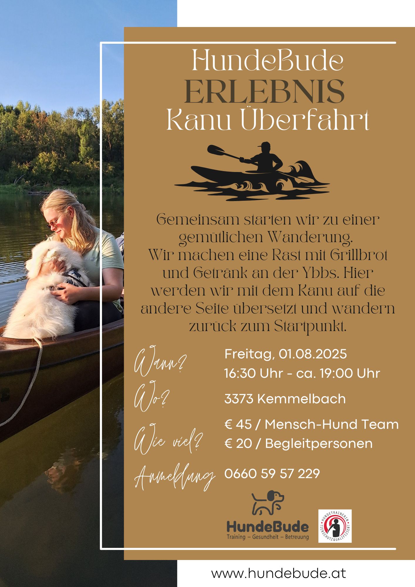 HundeBude Erlebnis Kanu auf der Ybbs