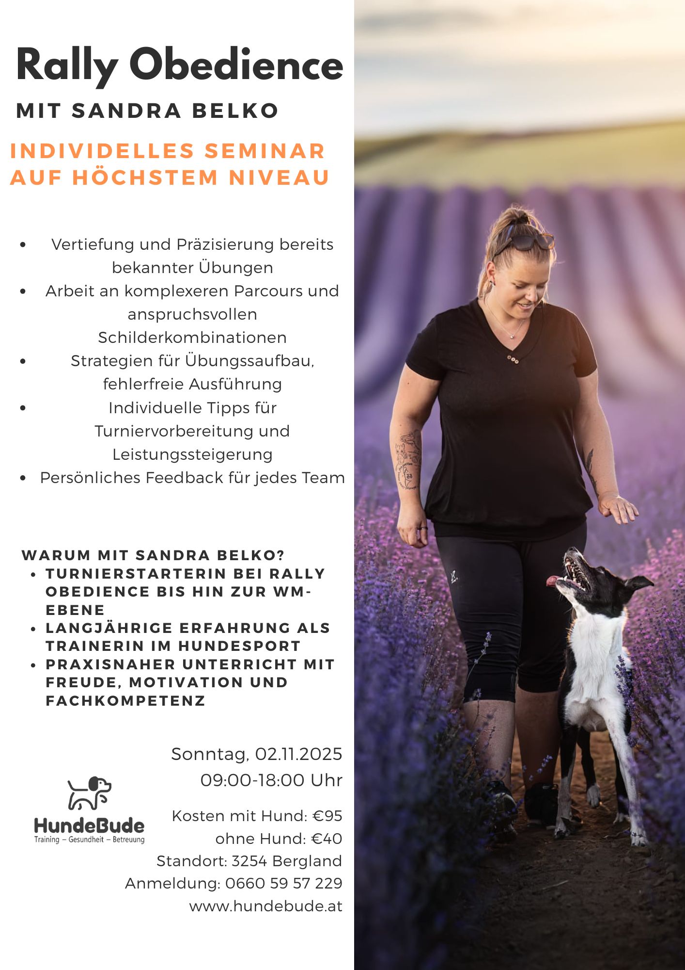 Rally Obedience mit Sandra Belko